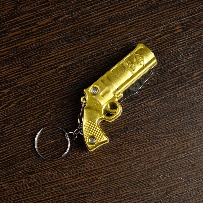 Нож складной, брелок "Револьвер" 9,5 см, микс, рукоять пластик - фото 1908274780