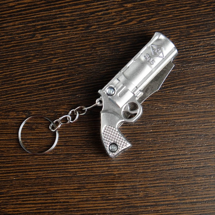 Нож складной, брелок "Револьвер" 9,5 см, микс, рукоять пластик - фото 1908274784