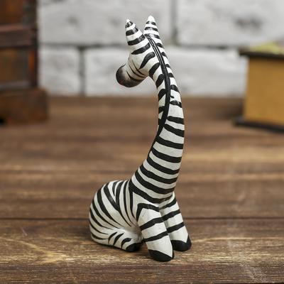 Сувенир «Стеснительная зебра», 13×5.5×3.5 см, дерево
