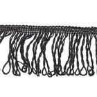 Тесьма декоративная "Бахромушка", ширина 5см, длина 5±1м, цвет чёрный - Фото 1