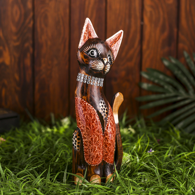 Сувенир «Кошка», 30 см, дерево
