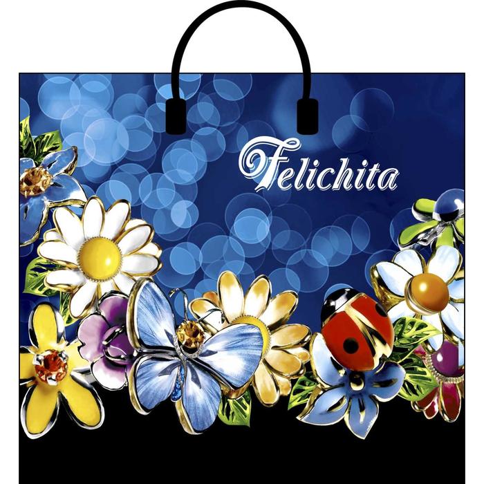 Пакет «Феличита», полиэтиленовый с пластиковой ручкой, 38×35 см, 90 мкм - Фото 1