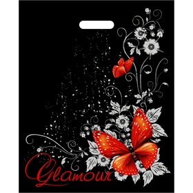 Пакет «Гламур», полиэтиленовый с вырубной ручкой, 60 мкм, 38?47 см (комплект 50 шт)