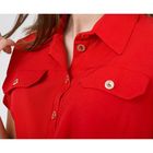 Платье-рубашка женское, цвет красный, размер 44, рост 168 - Фото 5