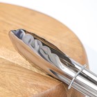 Щипцы кухонные Доляна «Лист», h=21.5 см, серебристые - Фото 3