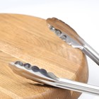 Щипцы кухонные Доляна «Лист», h=21.5 см, серебристые - Фото 4