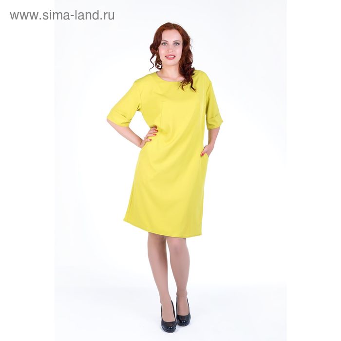 Платье женское, размер 56, рост 168, цвет лайм (арт. 17249 С+) - Фото 1