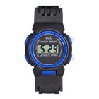 Часы наручные электронные детские "Спорт", ремешок силикон, l-23 см, синие - фото 8474060