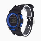 Часы наручные электронные детские "Спорт", ремешок силикон, l-23 см, синие - Фото 2