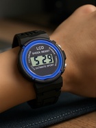 Часы наручные электронные детские "Спорт", ремешок силикон, l-23 см, синие - Фото 1