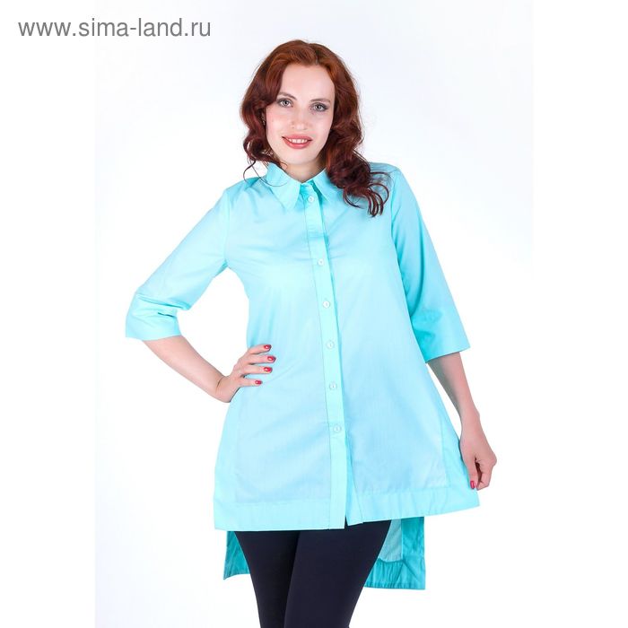 Блуза женская 17247, размер 44, рост 168, цвет бирюзовый - Фото 1