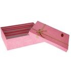 Набор коробок 5в1 прямоуг "Модерн" (36*27*11-23*13,5*6 см), цвет розовый - Фото 2