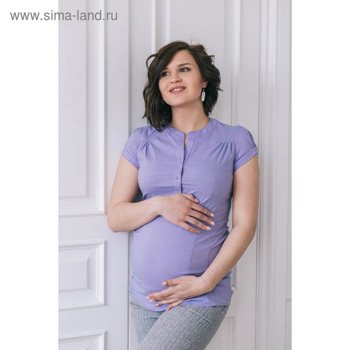 Блузка для беременных 2250, цвет сирень, размер 44, рост 170 - Фото 1