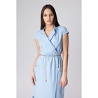 Платье с запахом женское, цвет голубой, размер 48, рост 168 - Фото 4