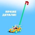 Каталка «Машинка гонка» на палочке, цвета МИКС - Фото 5