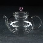 Чайник заварочный со стеклянным ситом «Валенсия с розой», 600 мл - фото 317915017