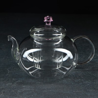 Чайник заварочный со стеклянным ситом «Валенсия с розой», 600 мл