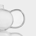 Заварочный чайник «Валенсия с розой», 600 мл, стеклянное сито, прозрачный - Фото 3