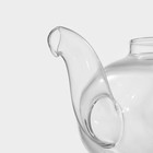 Заварочный чайник «Валенсия с розой», 600 мл, стеклянное сито, прозрачный - Фото 4