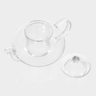 Заварочный чайник «Валенсия с розой», 600 мл, стеклянное сито, прозрачный - Фото 5