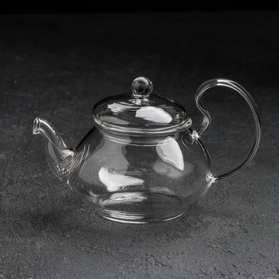 Чайник стеклянный заварочный с металлическим ситом «Элегия», 250 мл