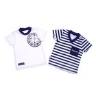 Комплект футболок для мальчика (2 шт.), рост 122-128 см (32), цвет белый/синий (арт. 28-26М) - Фото 7