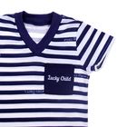 Комплект футболок для мальчика (2 шт.), рост 122-128 см (32), цвет белый/синий (арт. 28-26М) - Фото 2