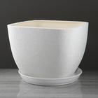 Горшок для цветов "Ноктюрн", шёлк, белый, 11.5 л - Фото 1