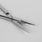 Ножницы маникюрные, для кутикулы, загнутые, узкие, 10 см, на блистере, цвет серебристый, НСС-6S - Фото 2