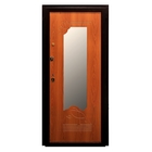 Дверь металлическая "Ольга" с зеркалом, миланский орех 2050х860 левая - Фото 2