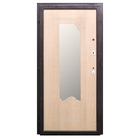 Дверь металлическая "Ольга" с зеркалом, беленый дуб 2050х860 левая - Фото 2