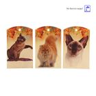 Доска сувенирная фанера "Кошки и кленовые листья" 180*300 мм, микс - Фото 1