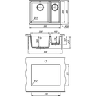 Мойка кухонная из камня Florentina «Вега», 550х420 мм, цвет жасмин - Фото 2