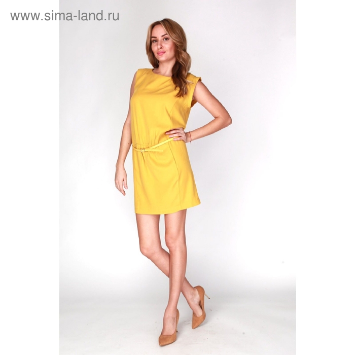 Платье женское D15-539 цвет жёлтый, размер  XL(50) - Фото 1