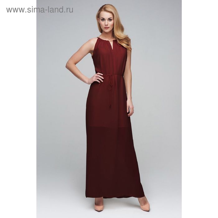 Платье женское D15-517 цвет шоколад, размер  M(46) - Фото 1