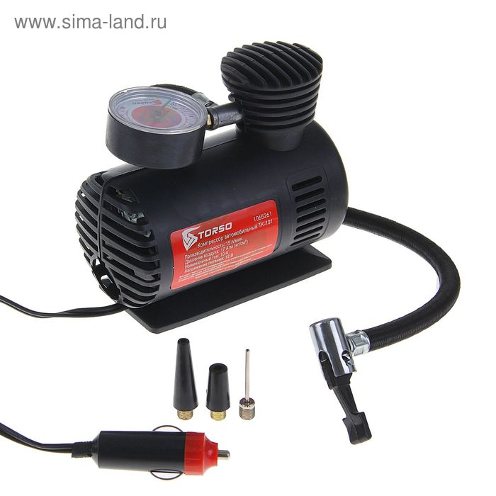 Компрессор автомобильный TORSO TK-101, 10 А, 15 л/мин, УЦЕНКА - Фото 1