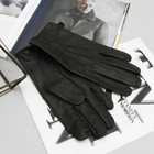 Перчатки мужские, материал - козлина, без подклада, р-р 22, цвет чёрный - Фото 1