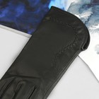 Перчатки женские, подклад - полушерстяной, р-р 19, чёрные - Фото 2