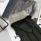 Перчатки мужские, материал - козлина, подклад - полушерстяной, р-р 23, цвет чёрный - Фото 3
