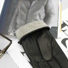 Перчатки мужские, материал - козлина, подклад - полушерстяной, р-р 22, цвет чёрный - Фото 3