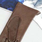 Перчатки женские, материал - овчина, без подклада, р-р 19, цвет коричневый - Фото 2
