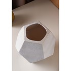 Ваза для цветов Керамика ручной работы «Грань», настольная, 21 см, перламутровая - Фото 3