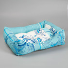 Лежанка прямоугольная, 55 х 45 х 15 см микс цветов - Фото 1