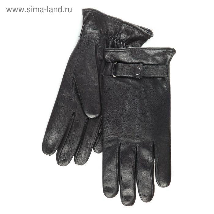 Перчатки мужские, модель №269, материал - козлина, подклад - полушерстяной, р-р 22, чёрные - Фото 1
