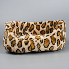 Лежанка овальная меховая, 38 х 25 х 14 см микс цветов - Фото 3