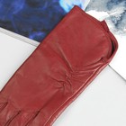 Перчатки женские, материал - овчина, подклад - трикотаж, р-р 17, цвет бордовый - Фото 2
