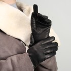 Перчатки женские, материал - кожа козы, подклад, р-р 17, цвет чёрный - Фото 2