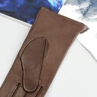 Перчатки женские, материал - овчина, без подклада, р-р 18, цвет коричневый - Фото 2