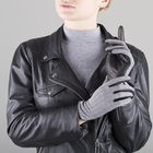 Перчатки женские, модель №51-х, материал - козлина/трикотаж, без подклада, р-р 16, чёрные - Фото 2