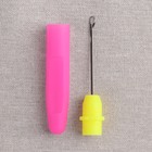 Игла для поднятия петель, с колпачком, 14 см, d = 0,8 мм, цвет розовый/жёлтый - Фото 3